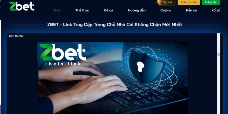 Đăng nhập zbet bị chặn?